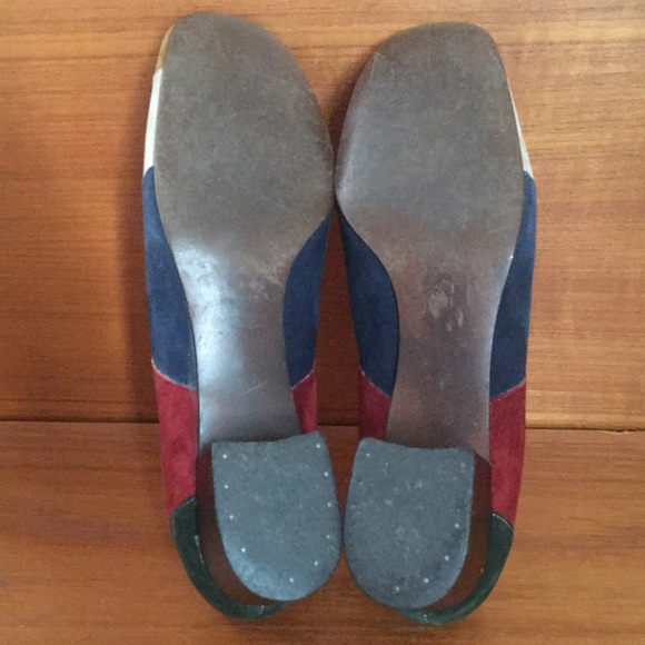 VINTAGE NATURALIZER SUEDE PATCH WORK LOW HEEL SIZE 5.5 - Picture 6 of 10